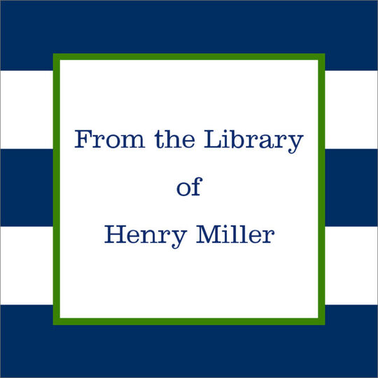 Navy Awning Gift Stickers